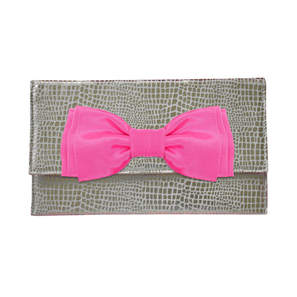 The Cabana Clutch with Interchangable Bows & Flowers