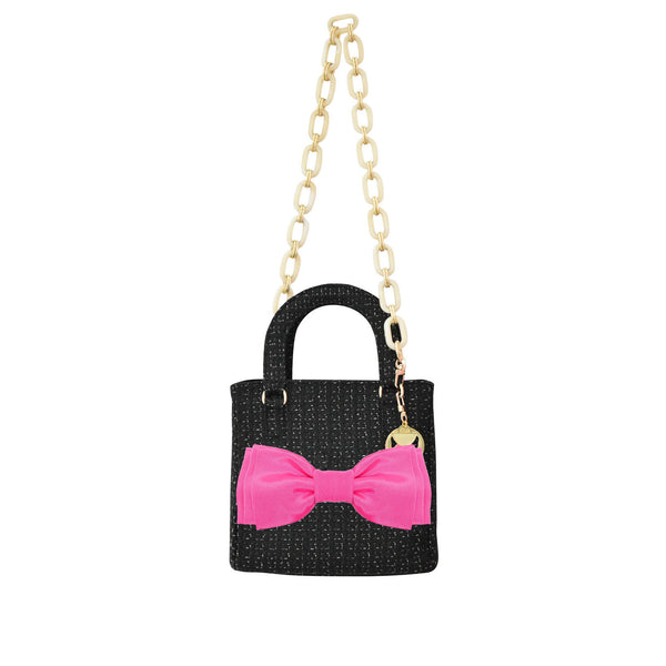 The Luxe Worth Handbag with Interchangeable Bows & Flowers